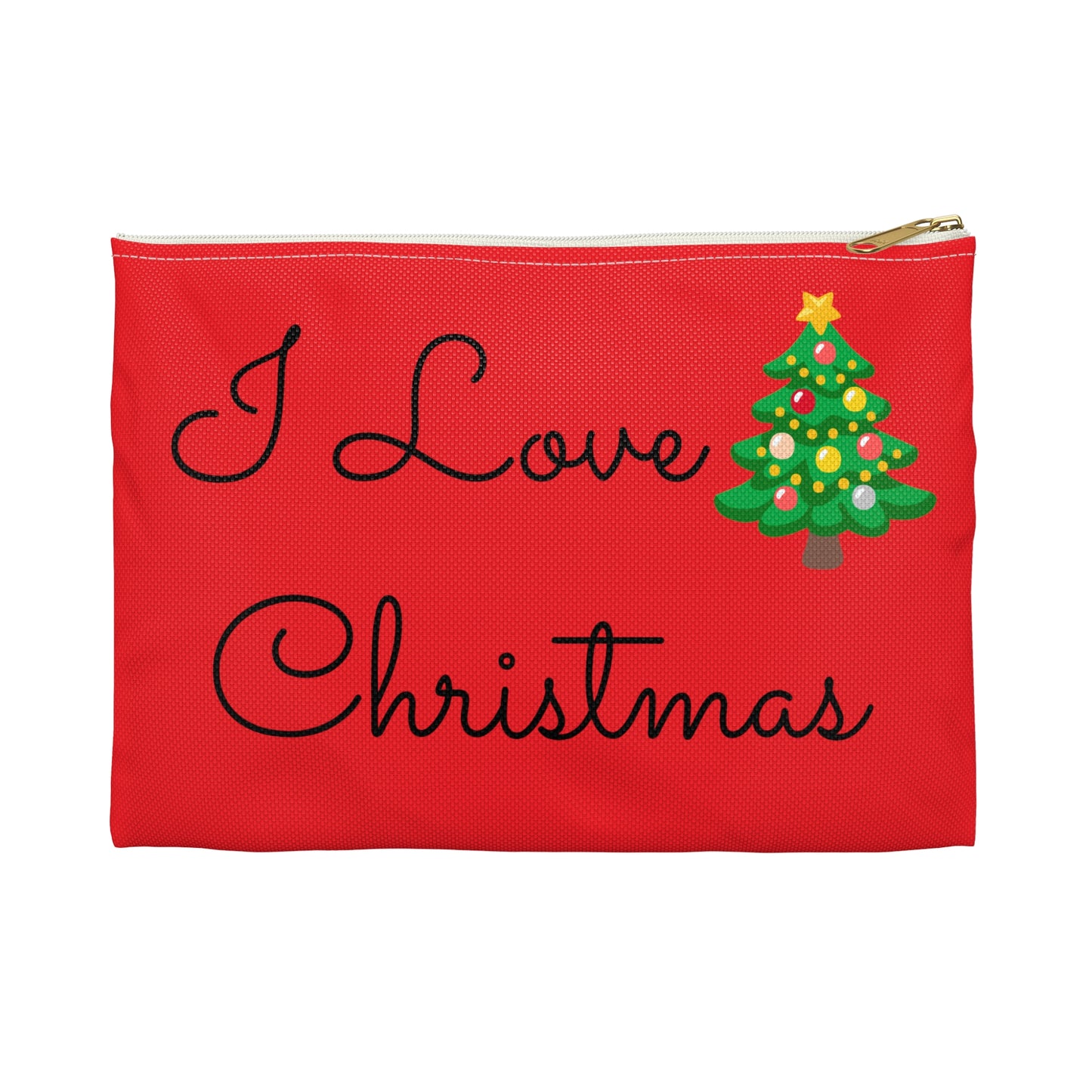 I Love Christmas Accessory Pouch