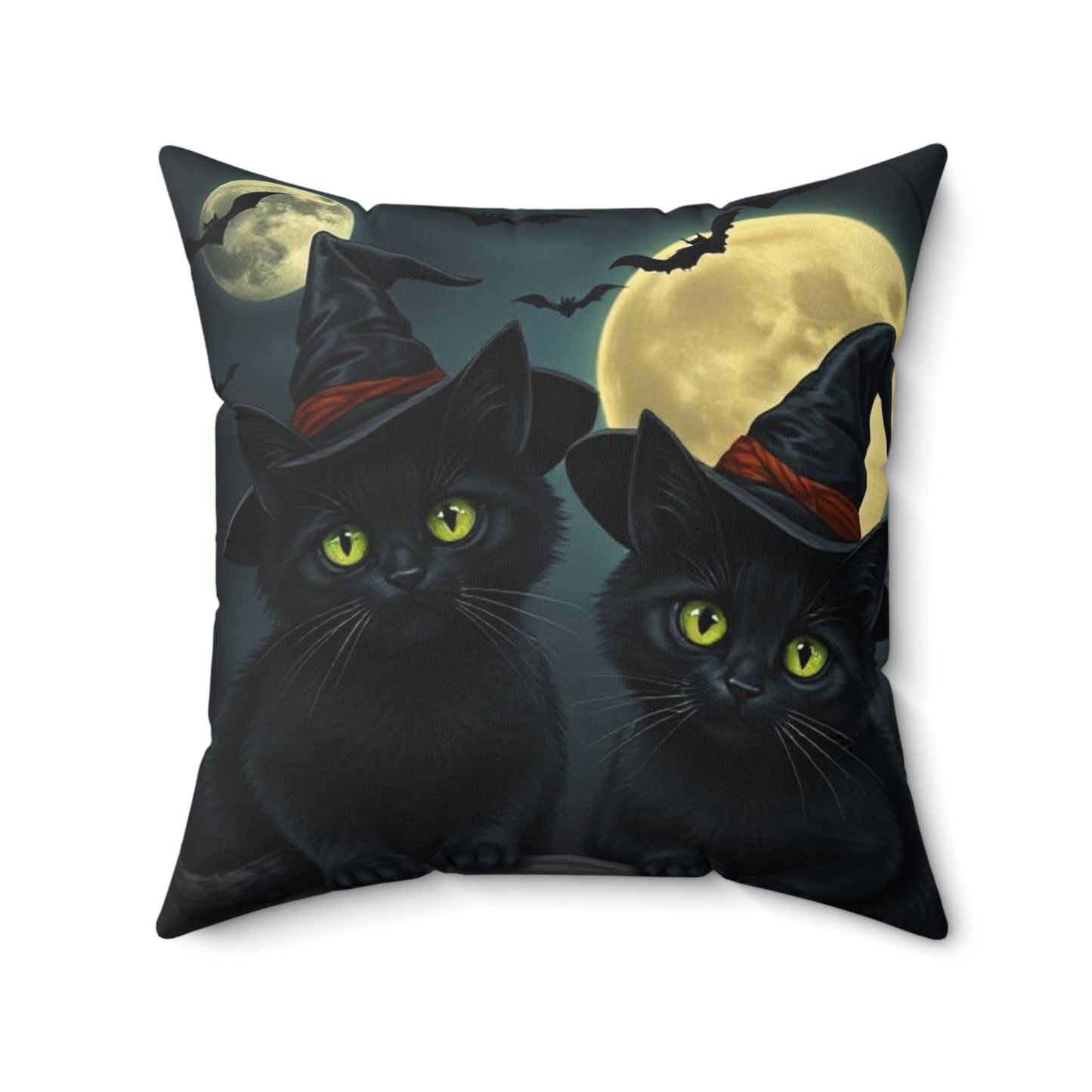 Spooky Cat Halloween Pillow, Black Cat Decor, Halloween Home Decor, Witchy Pillows, Autumn Decoration, Cat Lover Gift