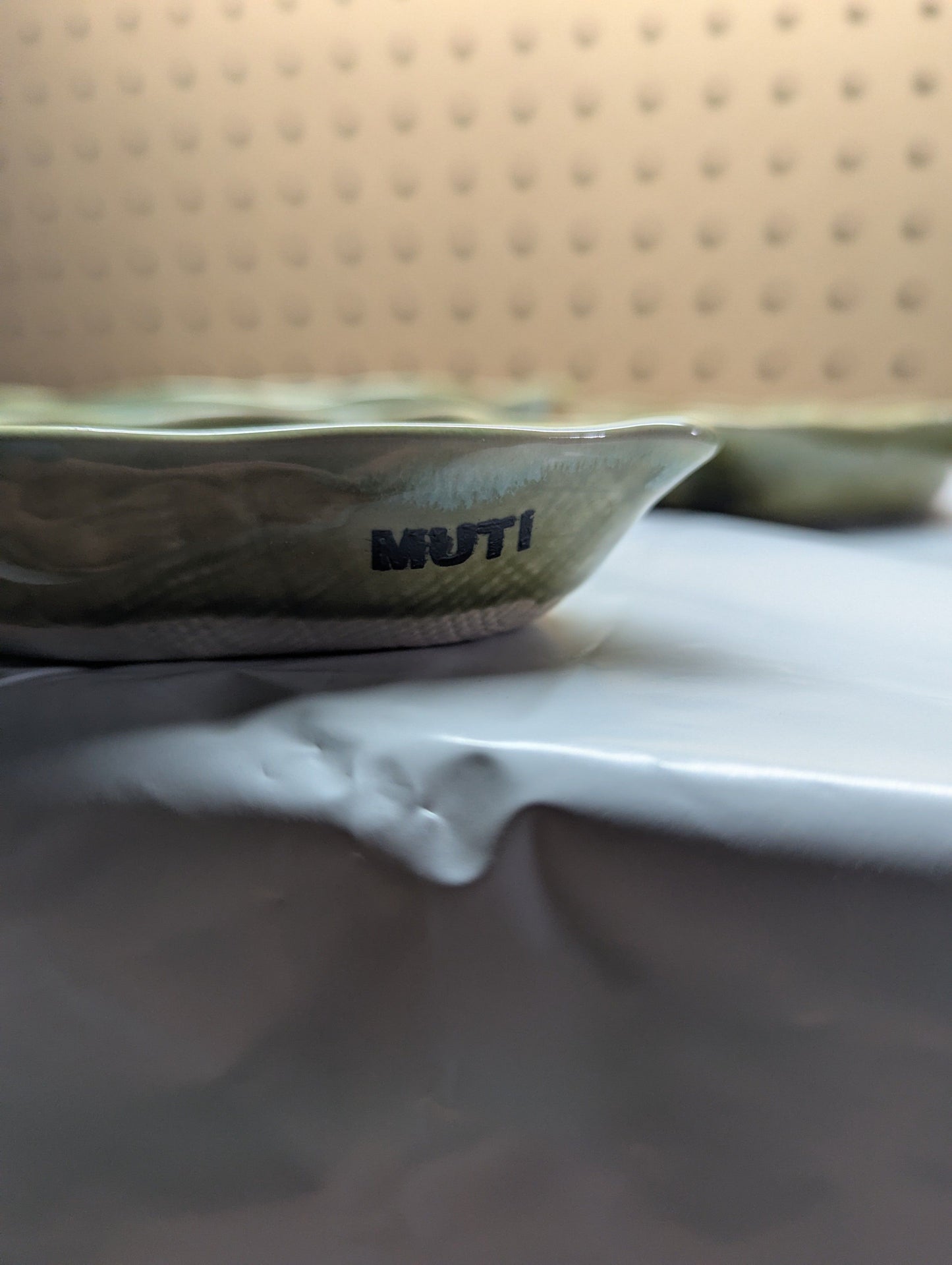 Vintage Green Leaf Trinket or Snack Bowls - Set of 3