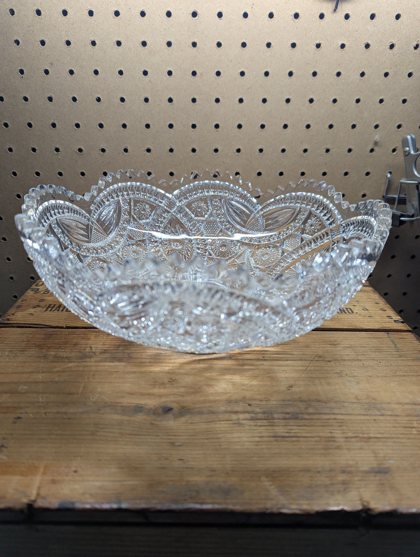 Vintage American Thick Cut Hobstars and Sawtooth Bowl