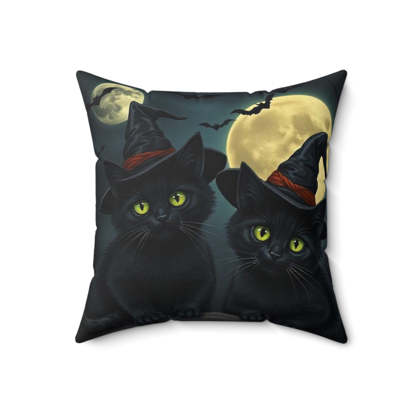 Spooky Cat Halloween Pillow, Black Cat Decor, Halloween Home Decor, Witchy Pillows, Autumn Decoration, Cat Lover Gift