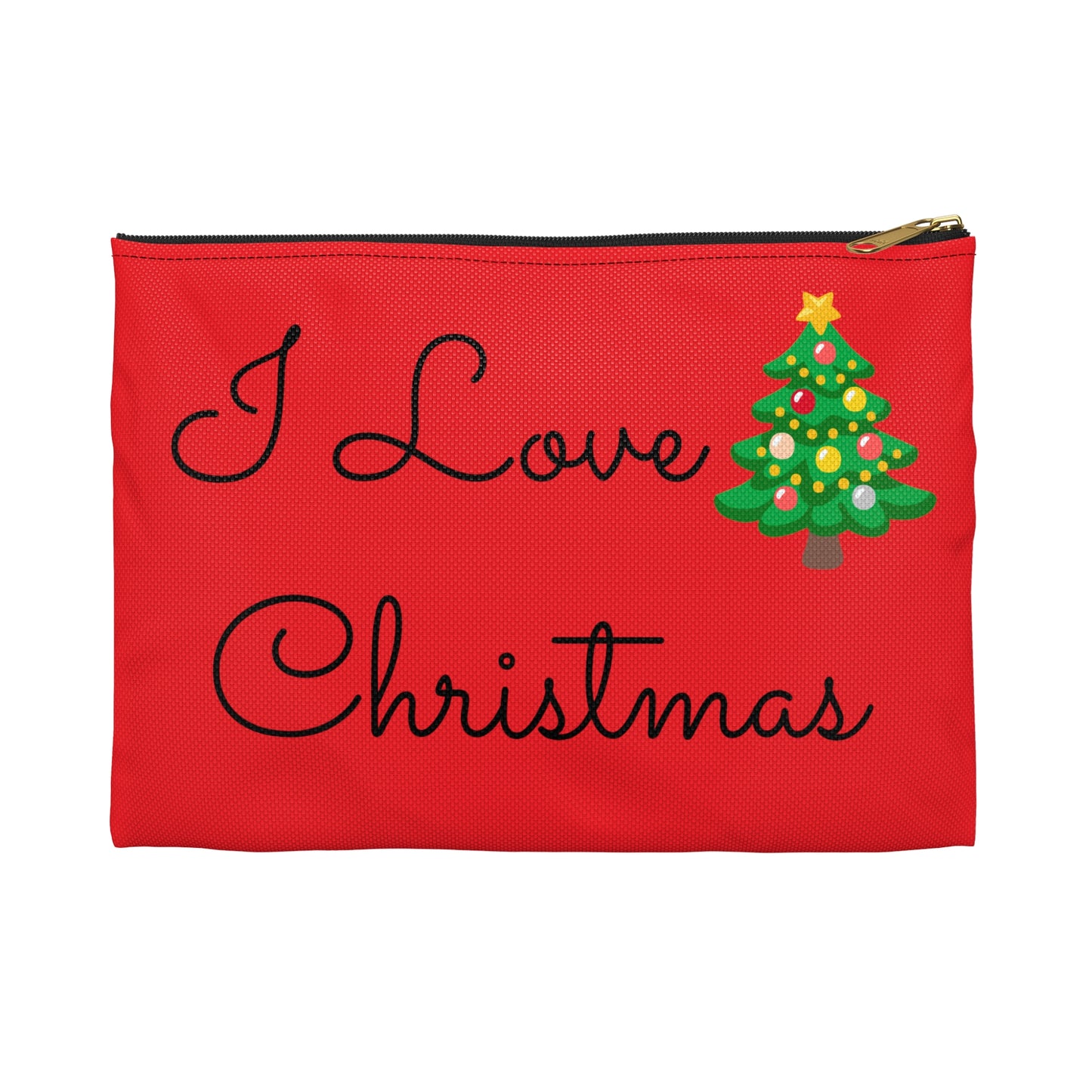 I Love Christmas Accessory Pouch