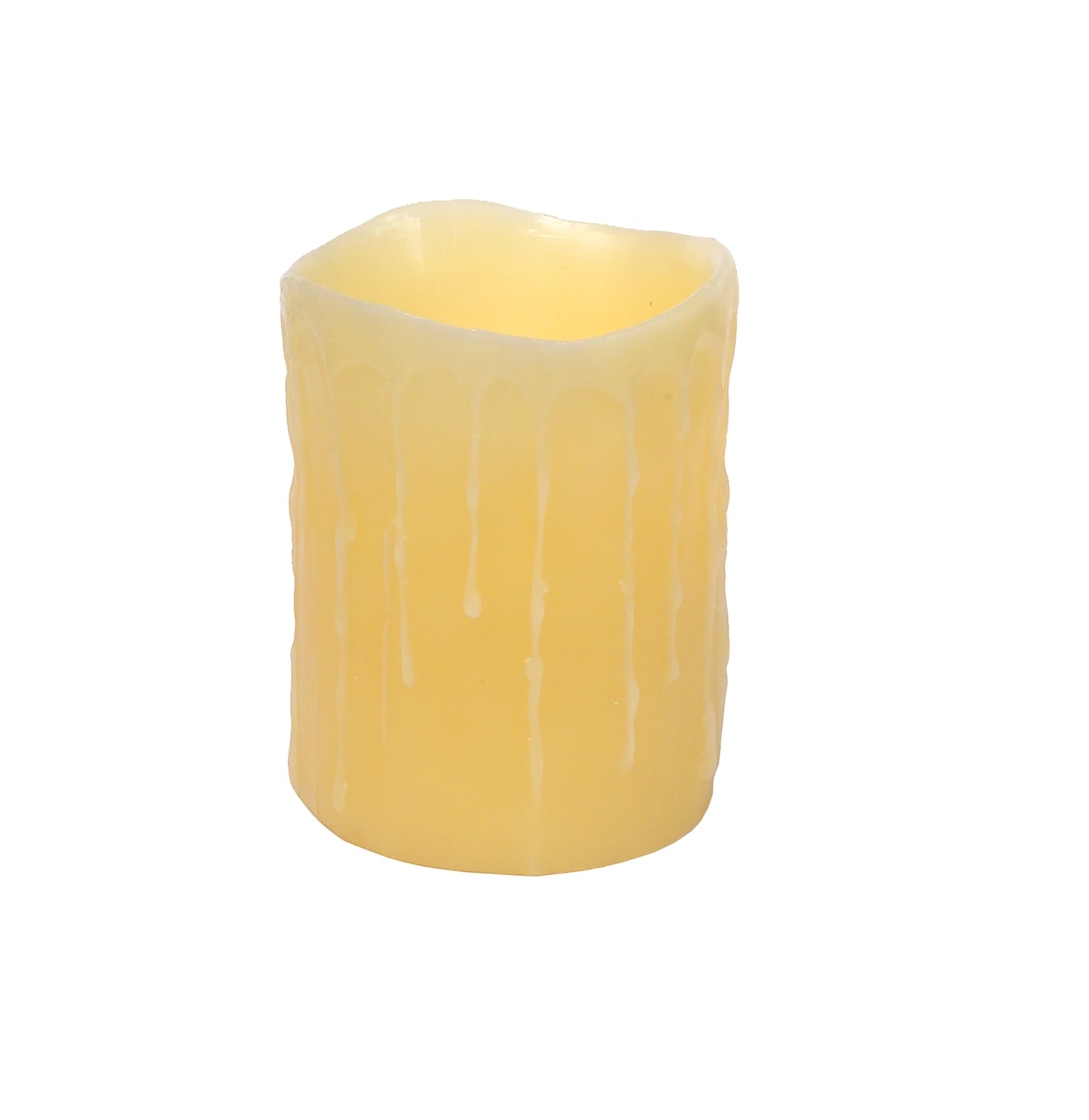 LED Dripping Wax Pillar Candles (Set of 3) 5"