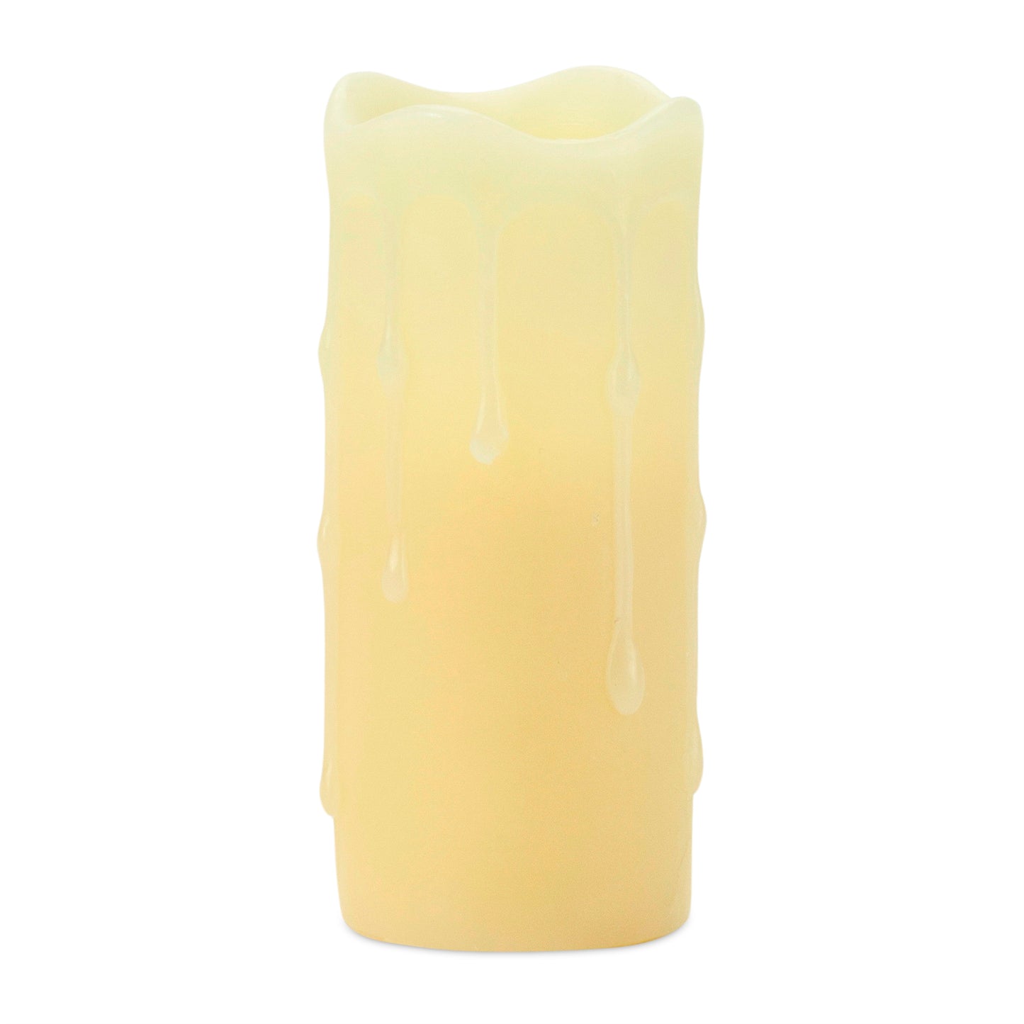 LED Dripping Wax Pillar Candles (Set of 6) 4"