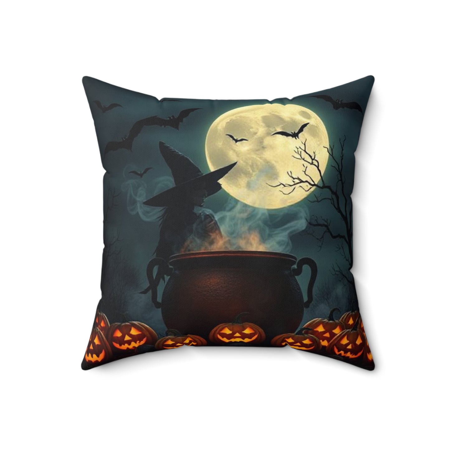 Halloween Witch Cauldron Pillow, Spooky Home Decor, Seasonal Throw Pillow, Cozy Autumn Accent, Halloween Party Decoration