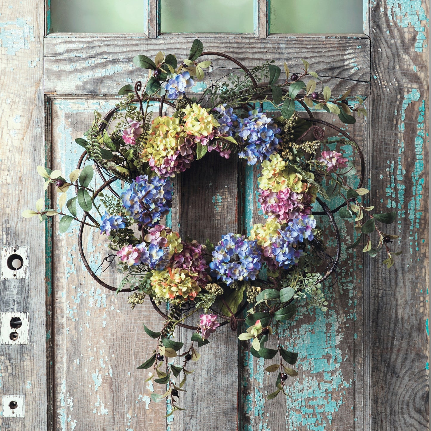 Hydrangea Floral Wreath 22"D