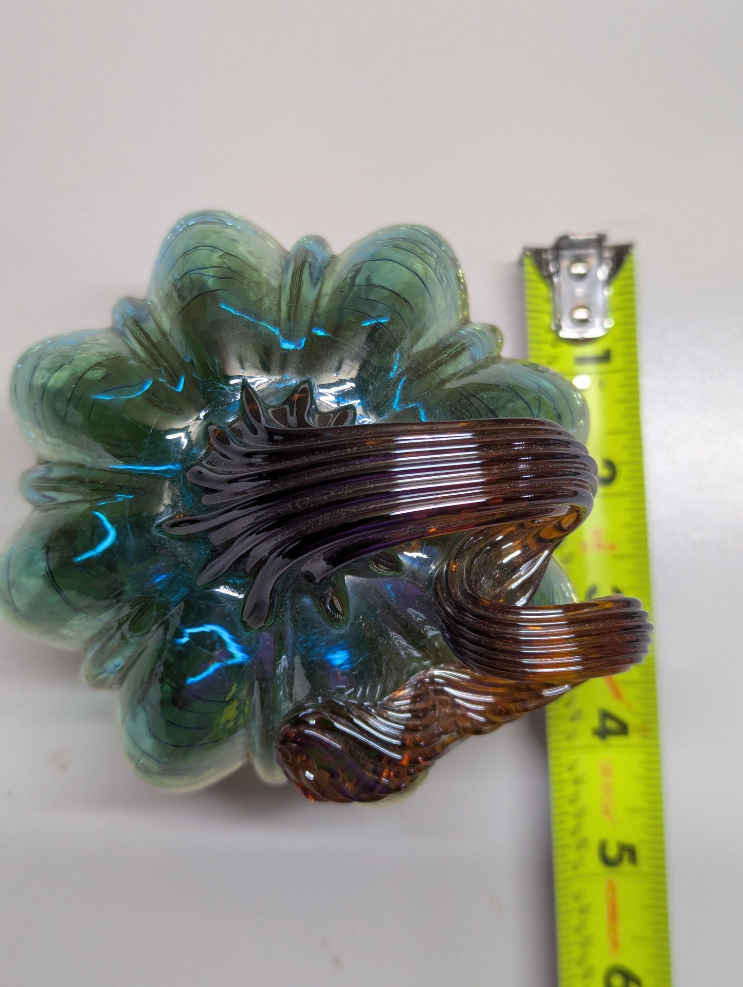 Glass pumpkin - Blue and Brown