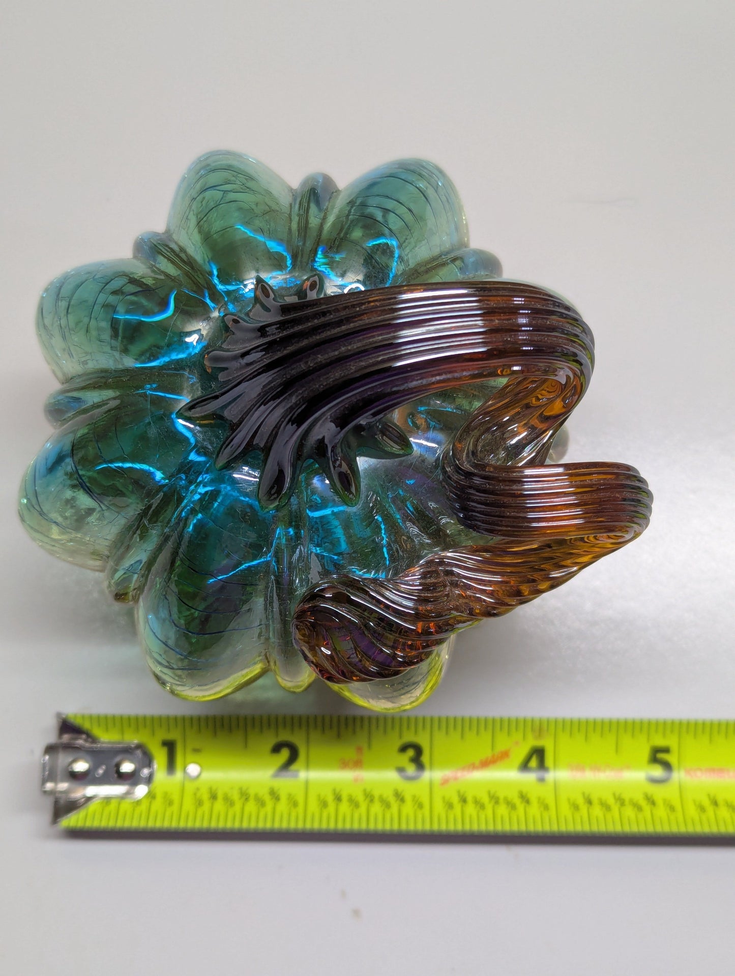 Glass pumpkin - Blue and Brown