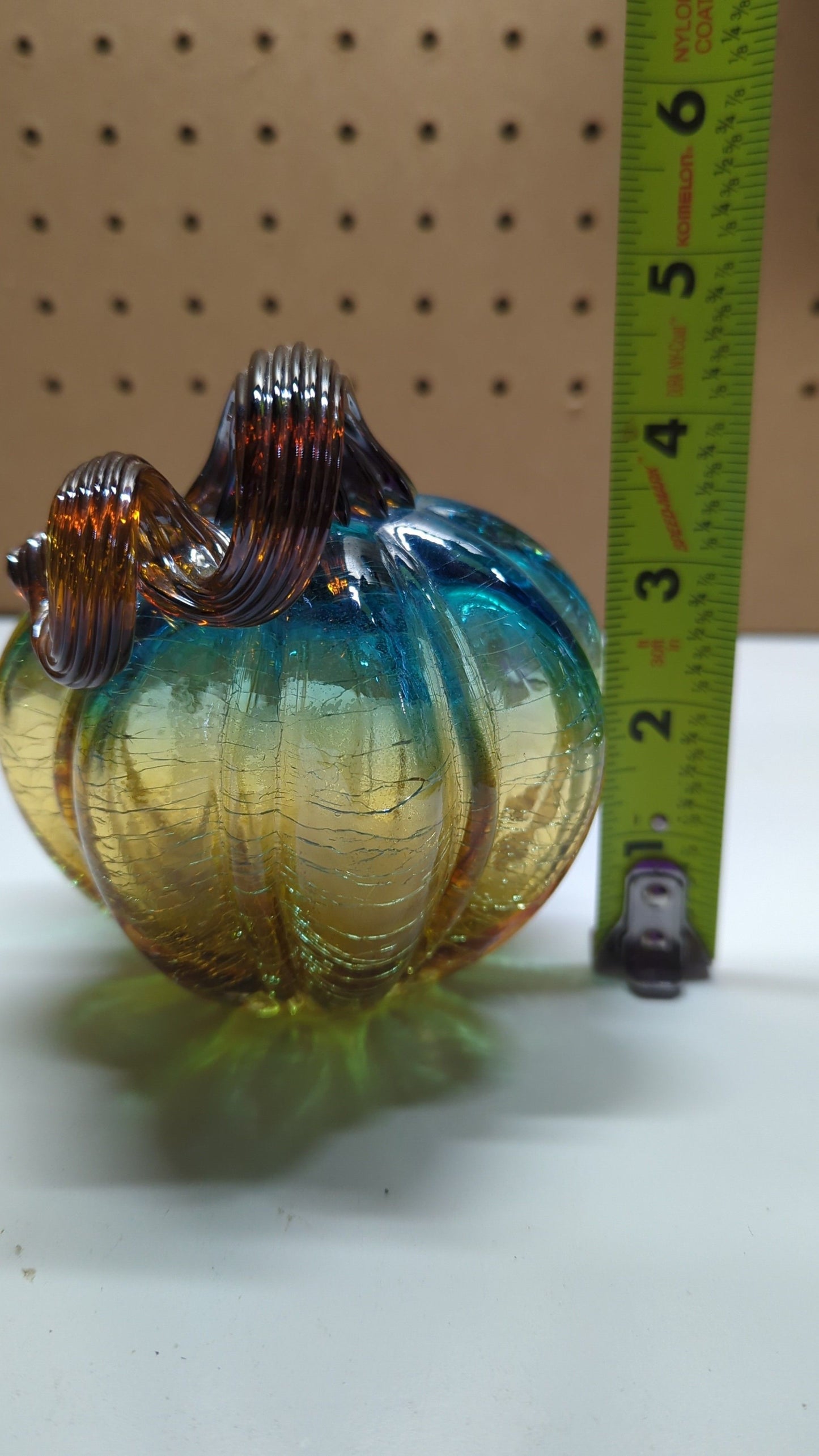 Glass pumpkin - Blue and Brown