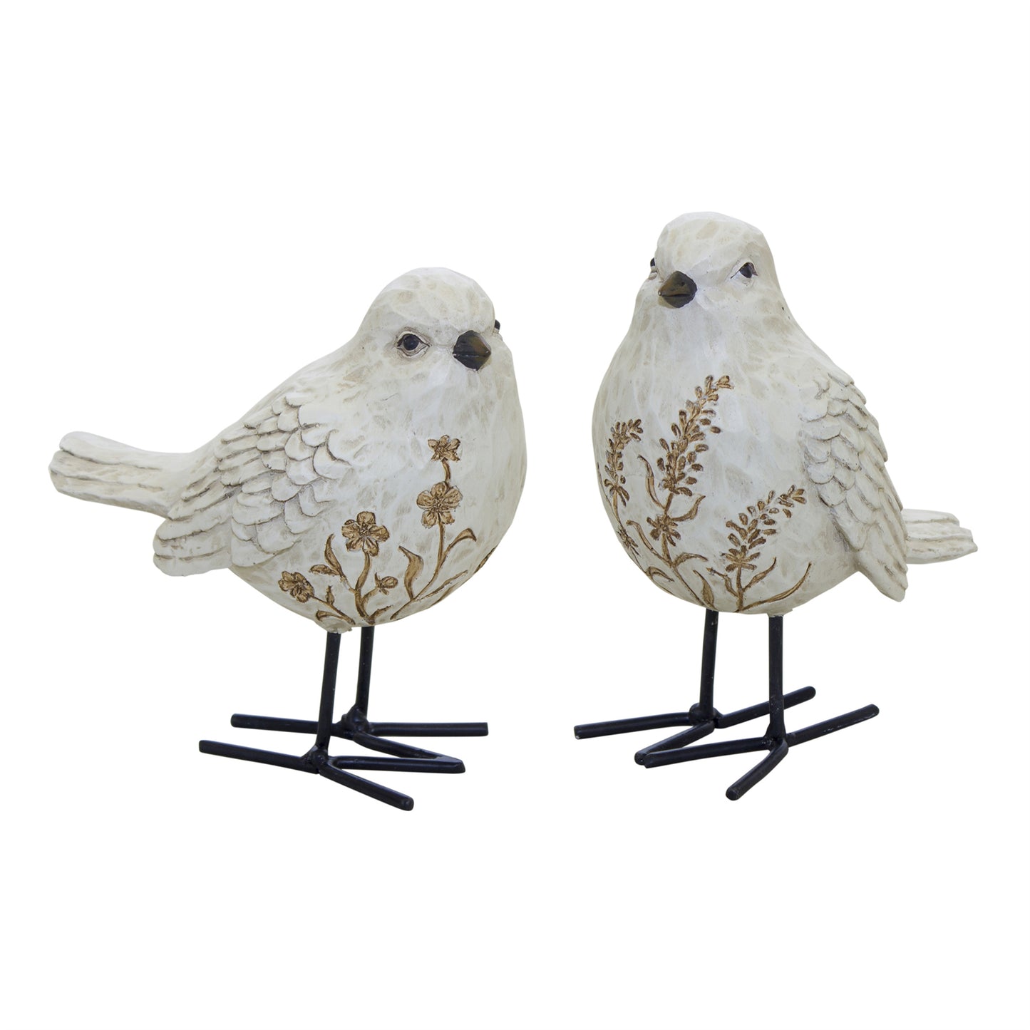 Bird (Set of 2) 5"H, 5.25"H Resin