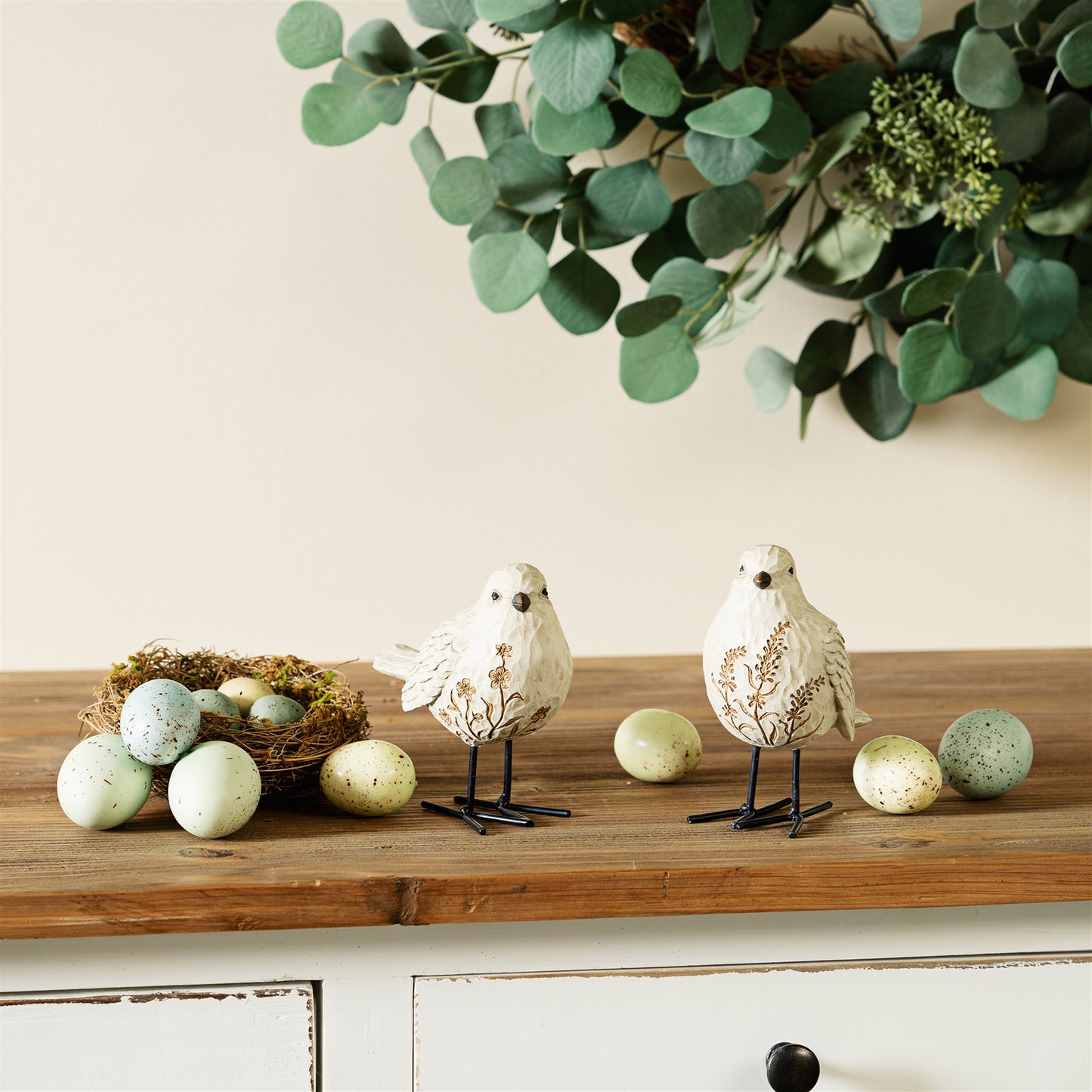 Bird (Set of 2) 5"H, 5.25"H Resin