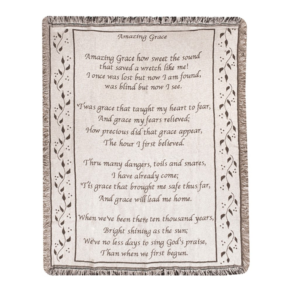 Amazing Grace 2-Layer Throw 46x60 Woven Blanket