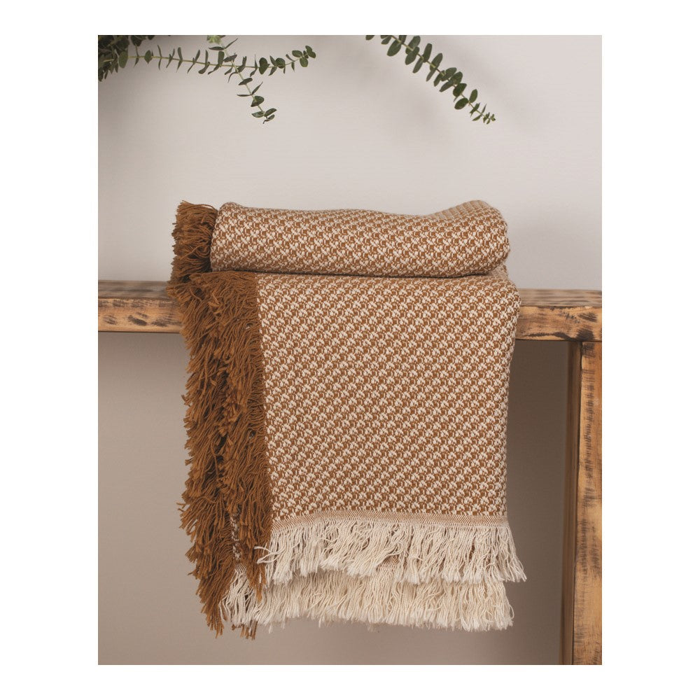 Heirloom-quality Mini Box Bronze Tapestry Throw 46x67 Woven Throw
