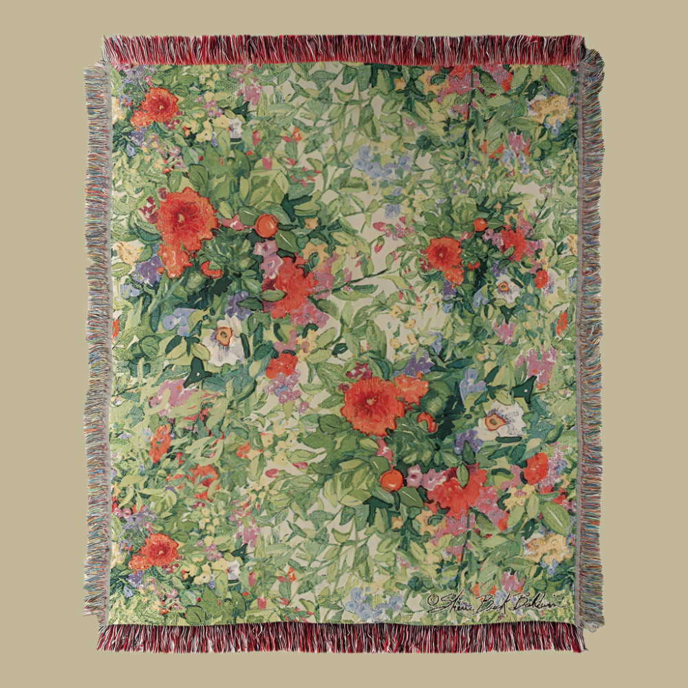 Butterfly Squares Woven Throw 50x60