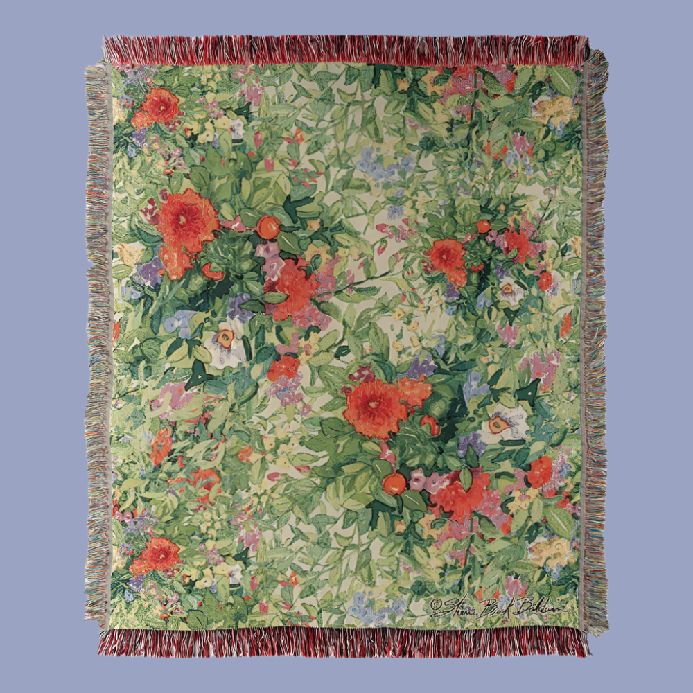 Butterfly Squares Woven Throw 50x60