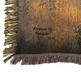 Grey Ghost With Verse Tapestry Throw 50x60 Woven Throw