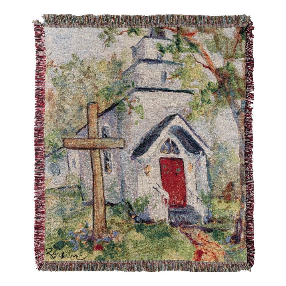 Historic Church Tapestry Throw 50x60