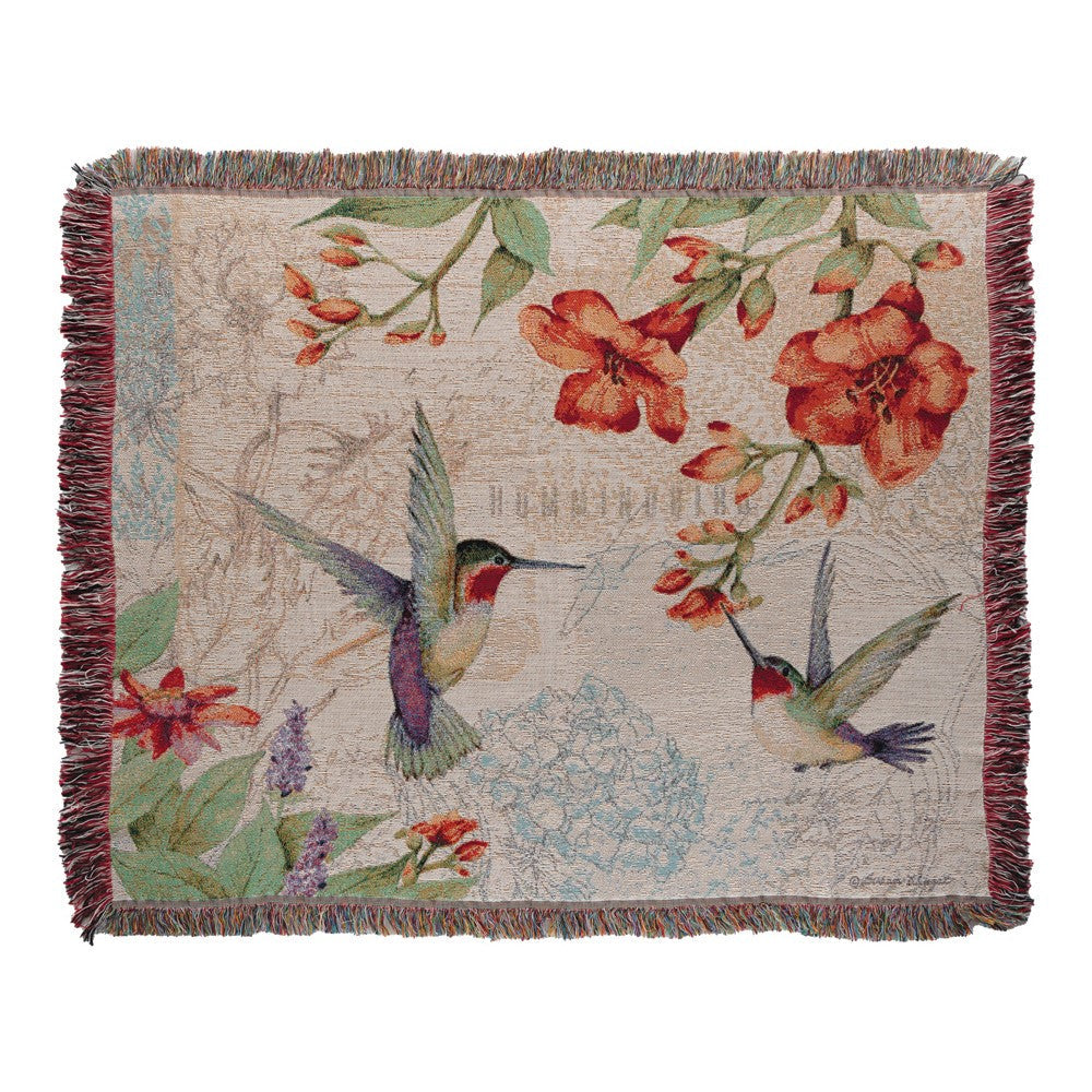 Hummingbirds Tapestry Throw 50" x 60"