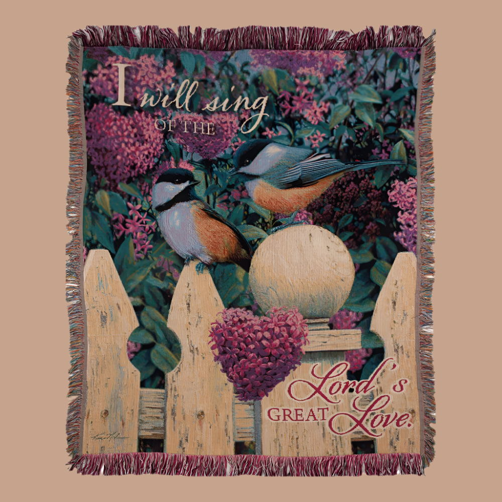 I Will Sing Of Lord's Great Love Tapestry Throw 50x60 Woven Throw
