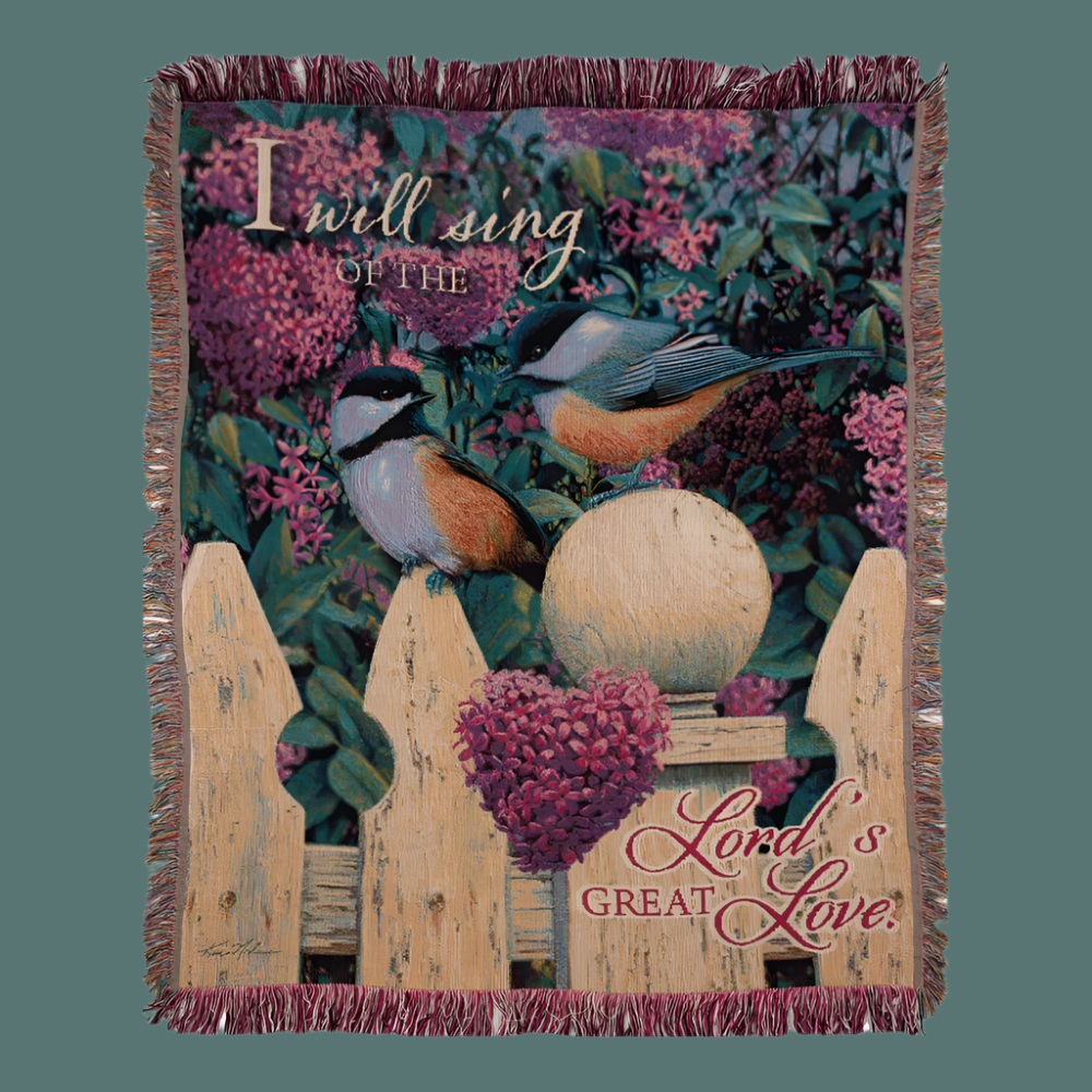 I Will Sing Of Lord's Great Love Tapestry Throw 50x60 Woven Throw
