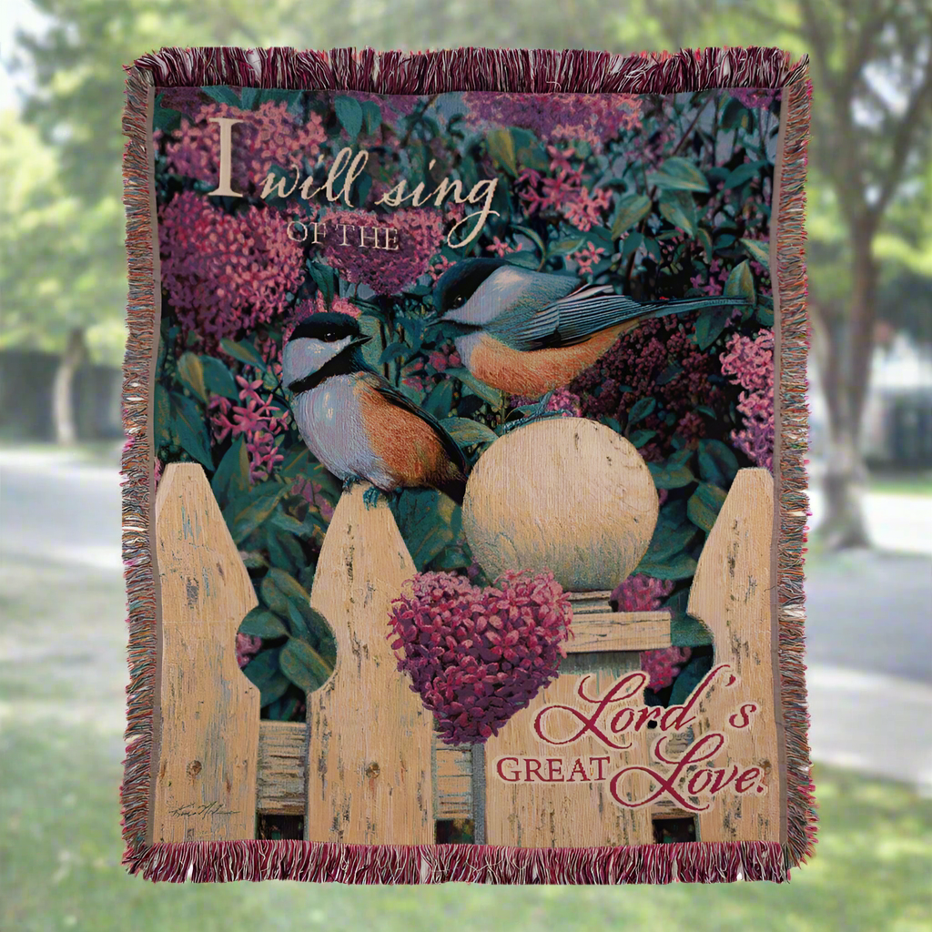 I Will Sing Of Lord's Great Love Tapestry Throw 50x60 Woven Throw