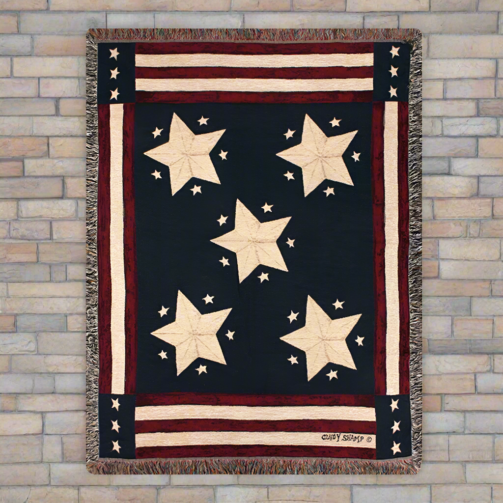 Long May It Wave Tapestry Throw 50"x60" 100% Cotton