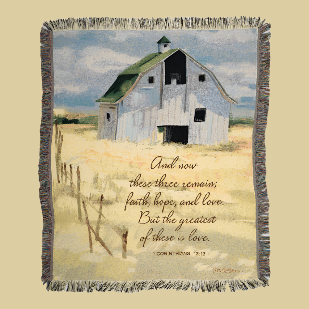 Throw Blanket Sheffield Farms With Verse Tapestry Throw 50x60 Woven Throw
