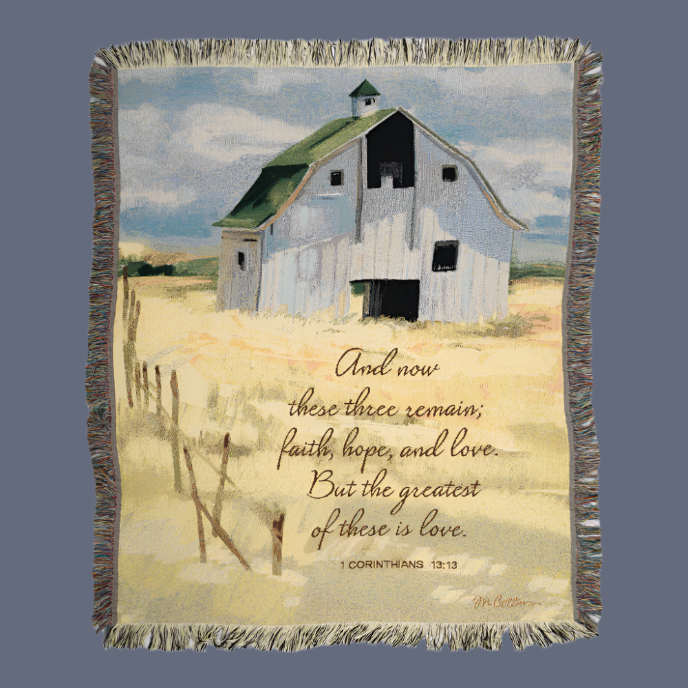 Throw Blanket Sheffield Farms With Verse Tapestry Throw 50x60 Woven Throw