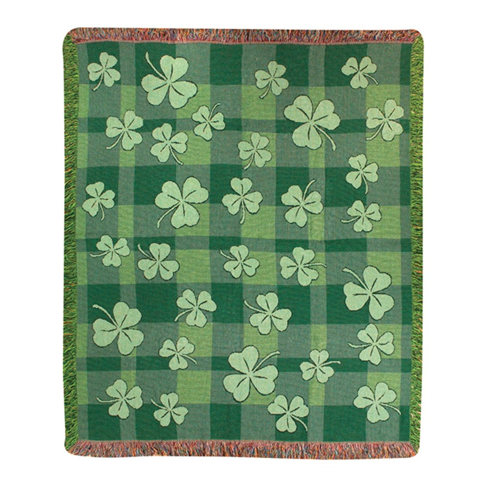 Shamrock Tapestry Throw 50"x60" 100% Cotton