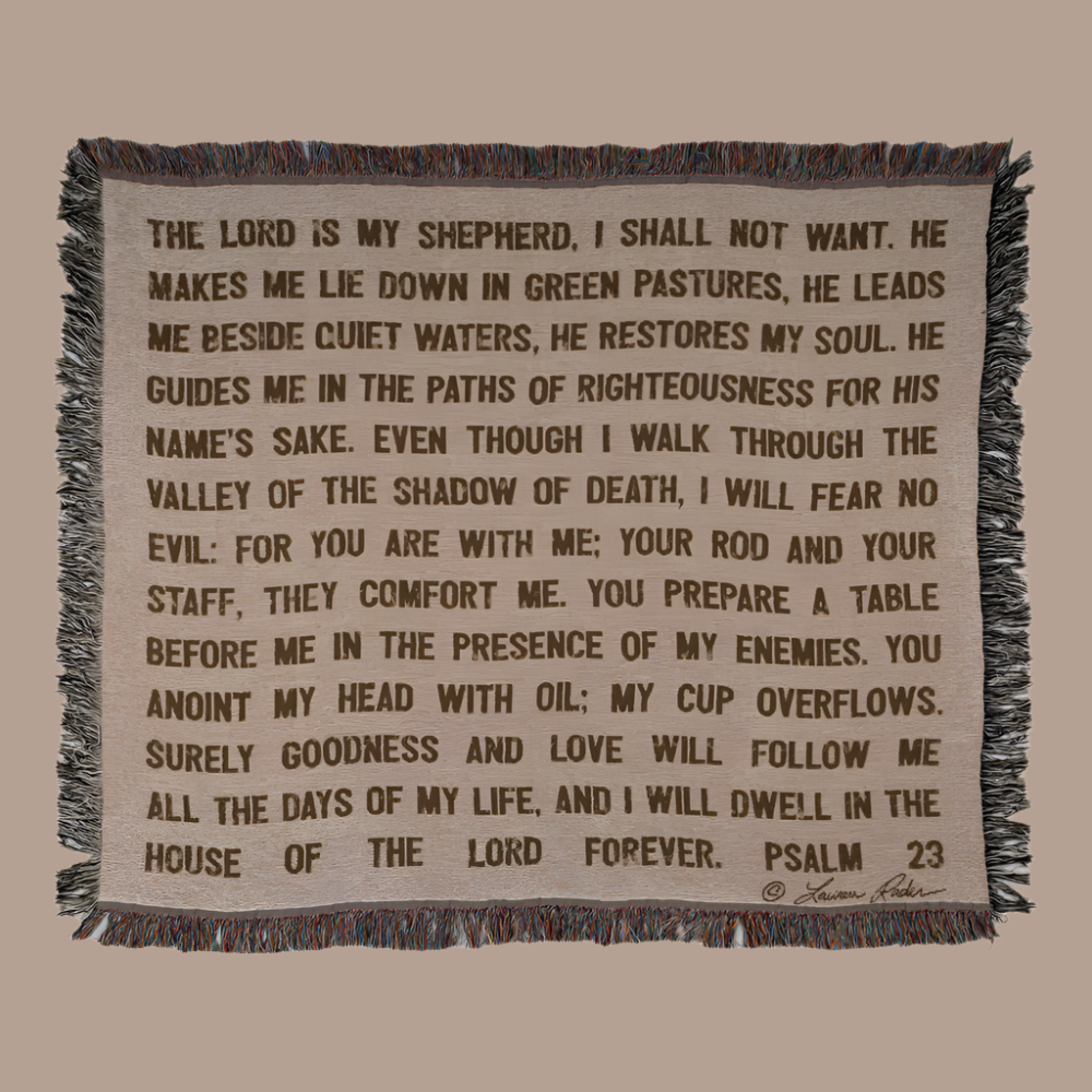 The Lord Is My Shepherd Tapestry Throw 60x50 Woven Throw