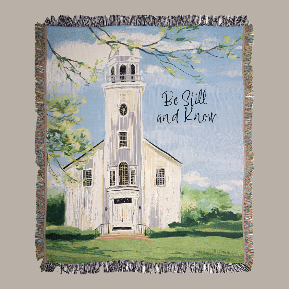 Town Square Be Still Tapestry Throw 50x60 Woven Throw