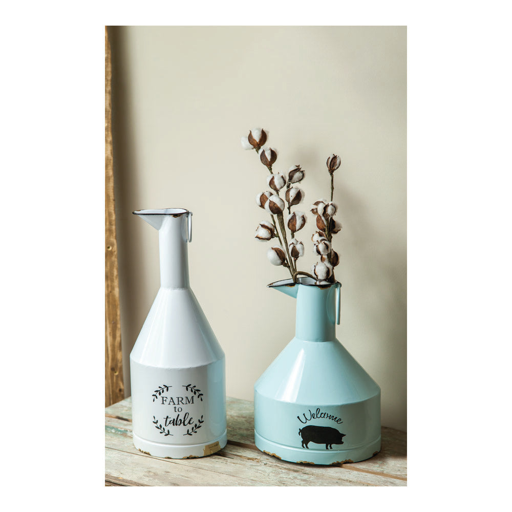 Decorative Metal Jug Blue