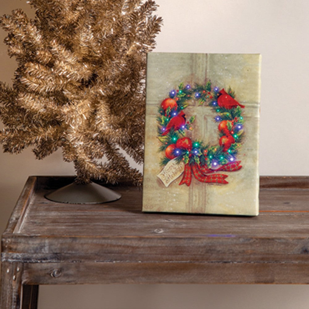 Fiber Optic Holiday Canvas Set of 24 With Display