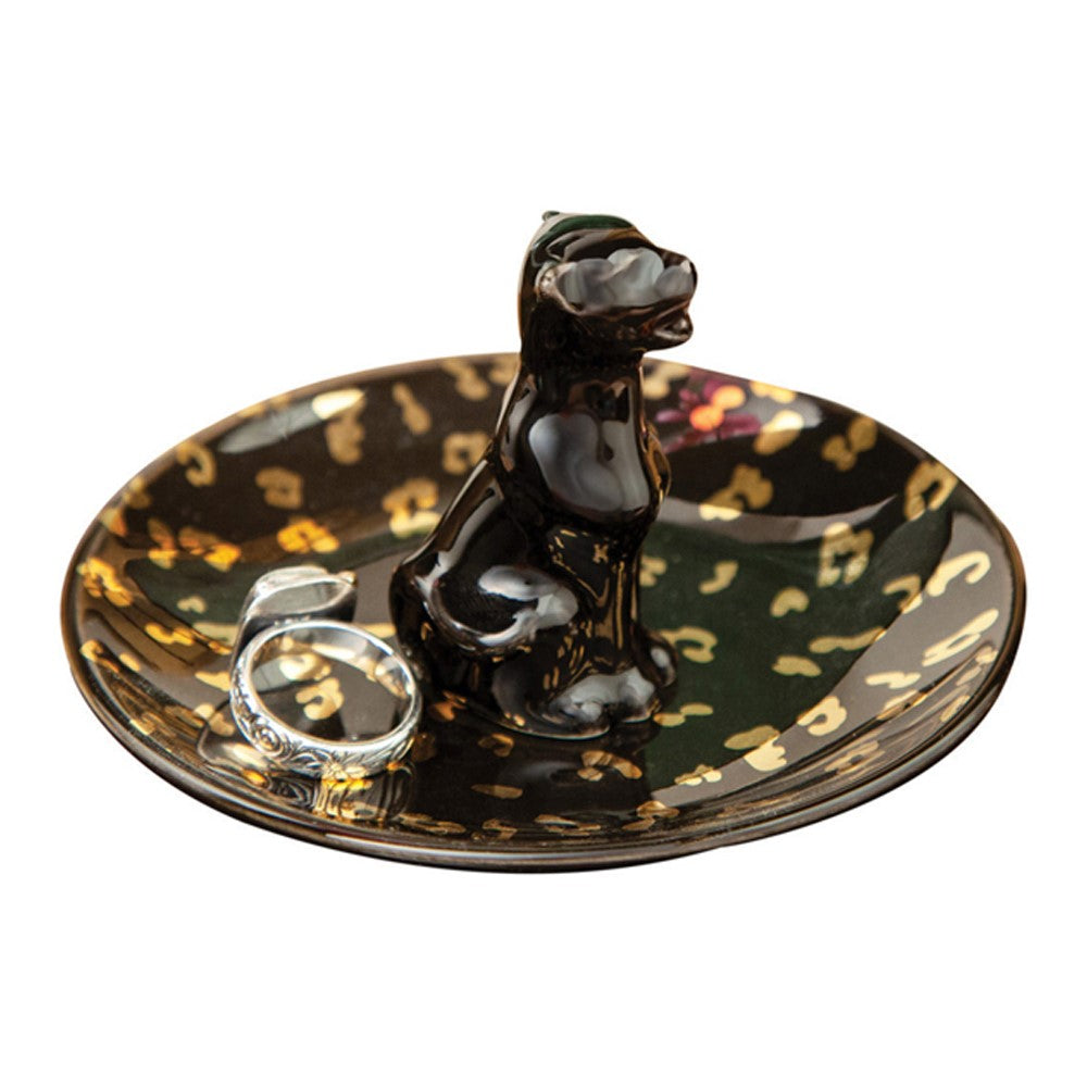 Ceramic Leopard Ring Dish Set of 4