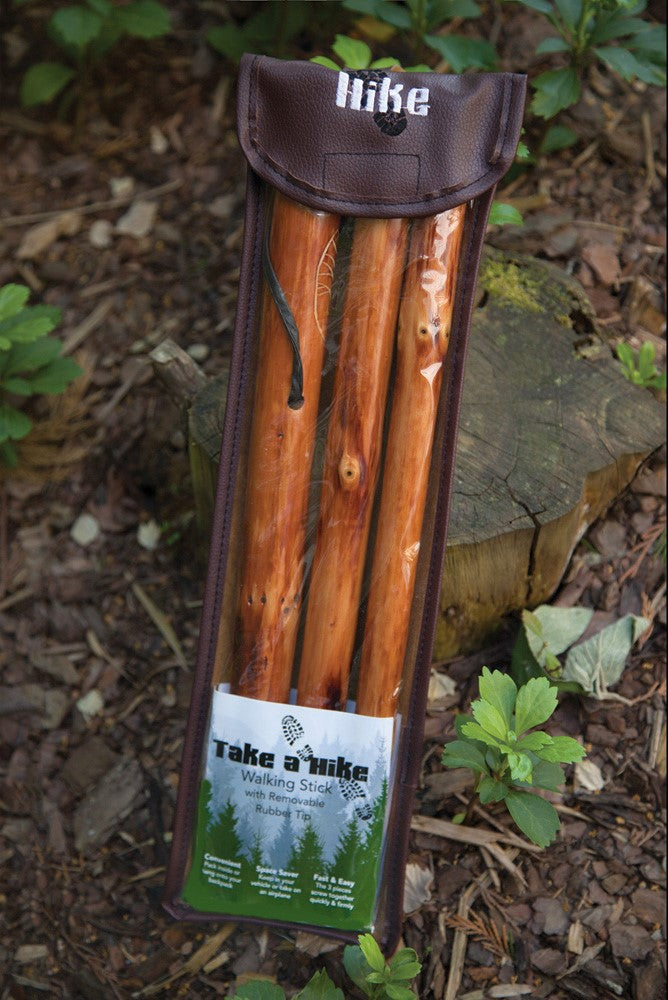 Take A Hike Walking Stick With Compass & Pouch - Explore