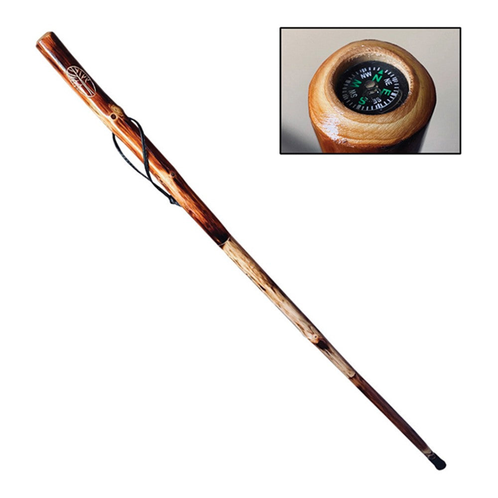 Take A Hike Compass Walking Stick With Compass & Pouch