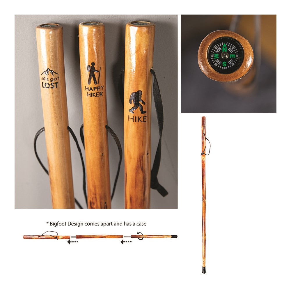 Walking Stick - Happy Hiker Set of 4