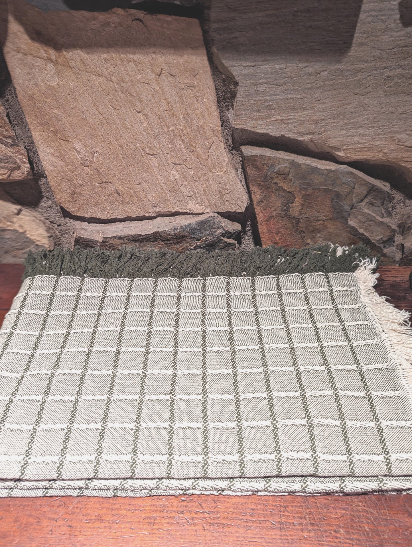 Luxury Olive Green Woven Throw Blanket - Made in the USA