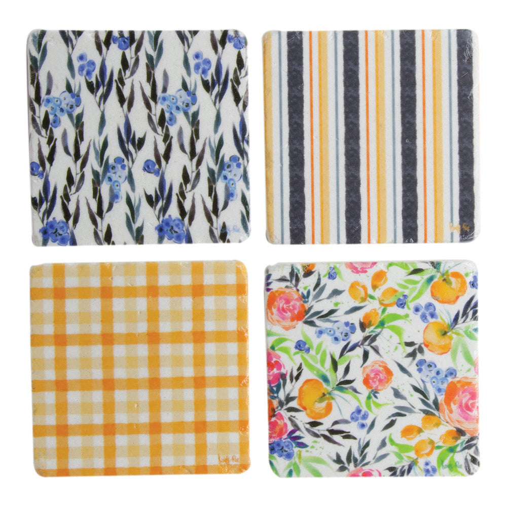 Blueberries Among Us Coaster Set of 4