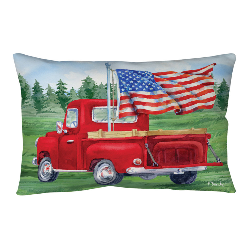 Freedom Flag Truck Climaweave Pillow 18x13