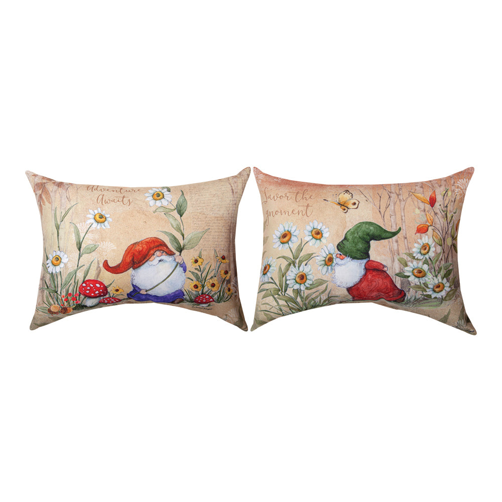 Forest Gnomes Climaweave Pillow 18"x13" Indoor/Outdoor