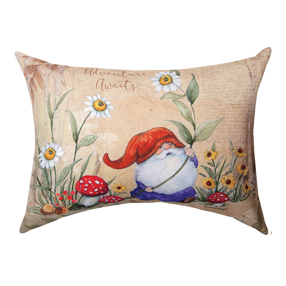 Forest Gnomes Climaweave Pillow 18"x13" Indoor/Outdoor