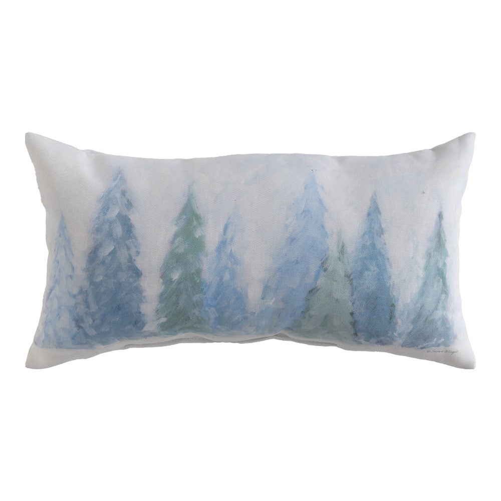 Holiday Tidings - Line of Trees Climaweave Pillow 17" x 9"