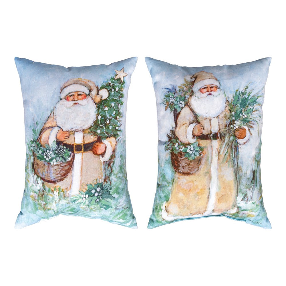 Holiday Tidings - Santa Climaweave Pillow 13" x 18"