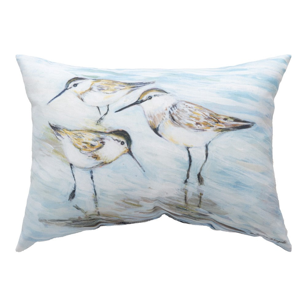 Coastal Shores Sandpipers Climaweave Pillow 18x13