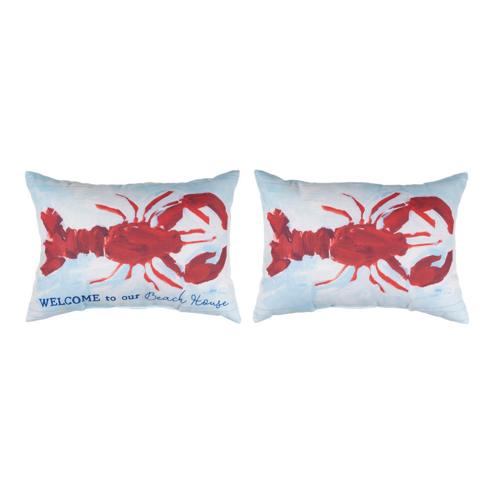 Welcome To Our Beach House 18X13 Climaweave Pillow Indoor/Outdoor