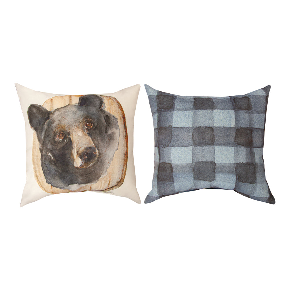 Antler Ridge Bear Pillow 18" Indoor/Outdoor