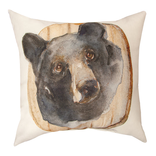 Antler Ridge Bear Pillow 18" Indoor/Outdoor