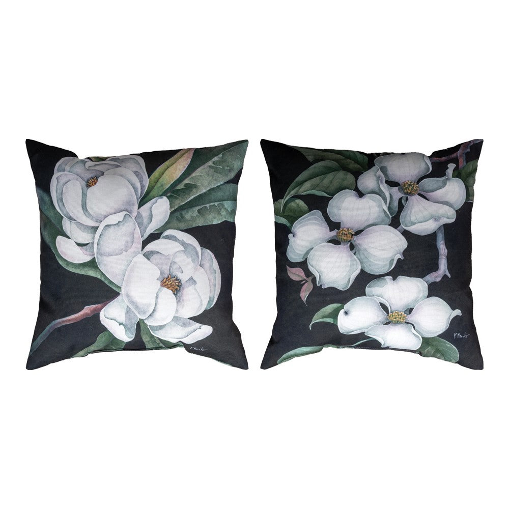 Bay Manolia And Dogwood Climaweave Pillow 18" x 18"