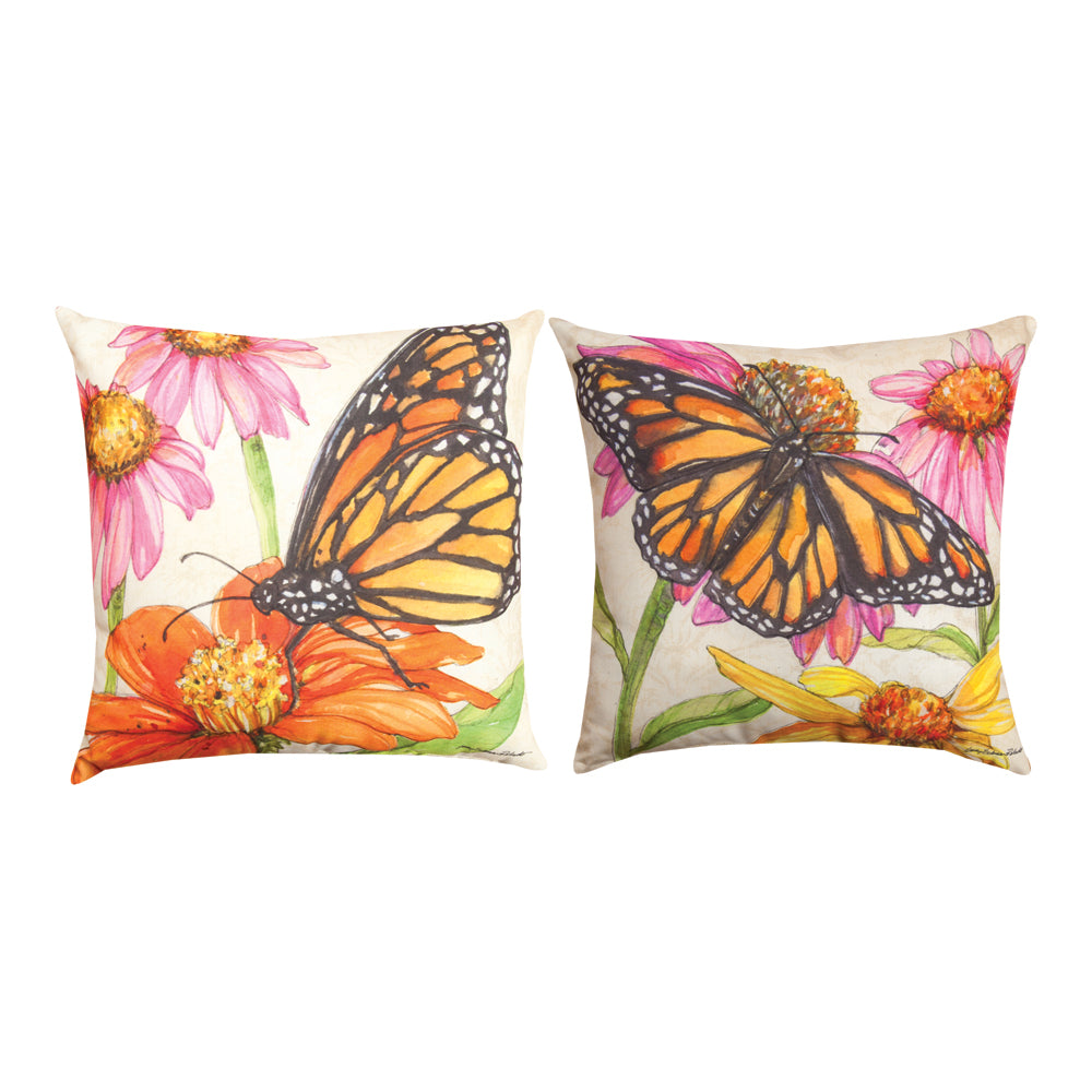 Butterfly Meadow Climaweave Pillow 18" Indoor/Outdoor